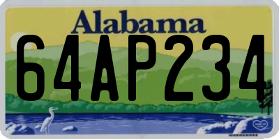 AL license plate 64AP234