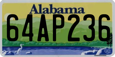 AL license plate 64AP236