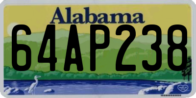 AL license plate 64AP238