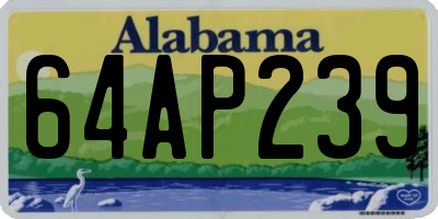 AL license plate 64AP239