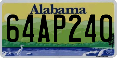 AL license plate 64AP240