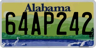 AL license plate 64AP242