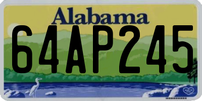 AL license plate 64AP245