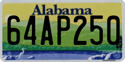 AL license plate 64AP250