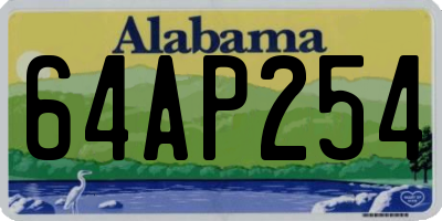 AL license plate 64AP254
