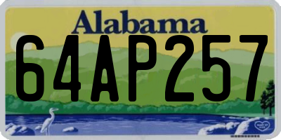 AL license plate 64AP257