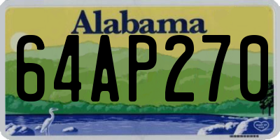 AL license plate 64AP270