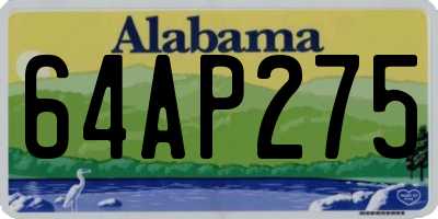 AL license plate 64AP275
