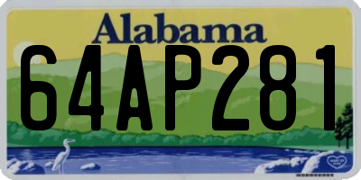 AL license plate 64AP281