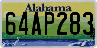 AL license plate 64AP283