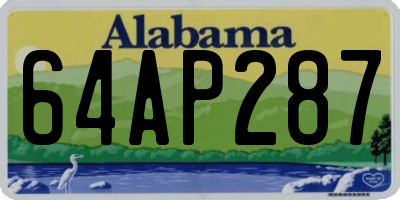 AL license plate 64AP287
