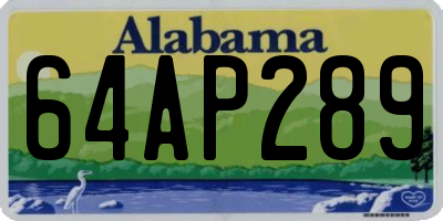 AL license plate 64AP289