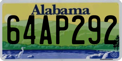 AL license plate 64AP292