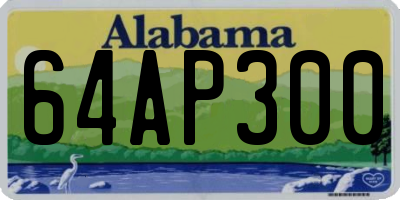 AL license plate 64AP300