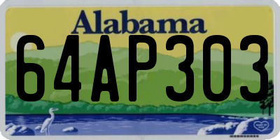 AL license plate 64AP303