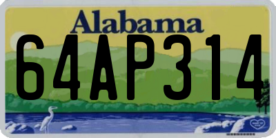 AL license plate 64AP314