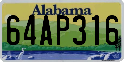 AL license plate 64AP316