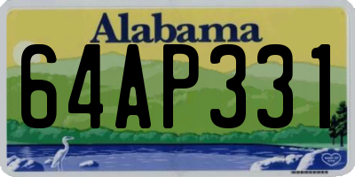 AL license plate 64AP331