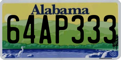 AL license plate 64AP333