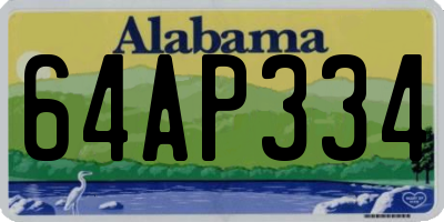 AL license plate 64AP334