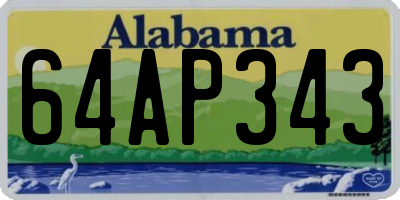 AL license plate 64AP343