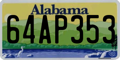 AL license plate 64AP353