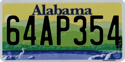 AL license plate 64AP354