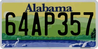 AL license plate 64AP357