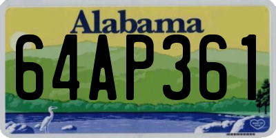 AL license plate 64AP361