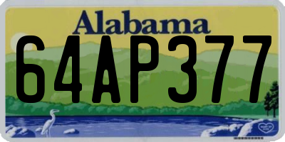 AL license plate 64AP377