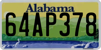 AL license plate 64AP378