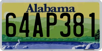 AL license plate 64AP381