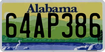 AL license plate 64AP386