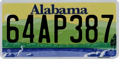 AL license plate 64AP387
