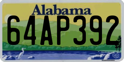 AL license plate 64AP392