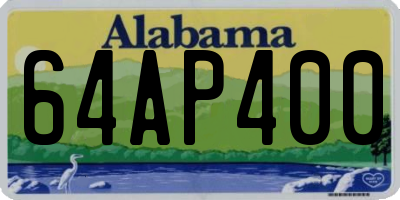 AL license plate 64AP400