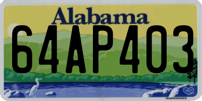 AL license plate 64AP403