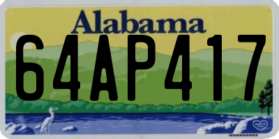 AL license plate 64AP417