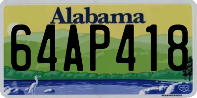 AL license plate 64AP418