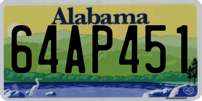 AL license plate 64AP451