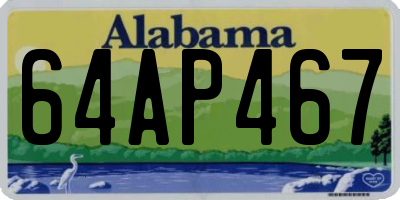 AL license plate 64AP467