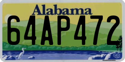 AL license plate 64AP472