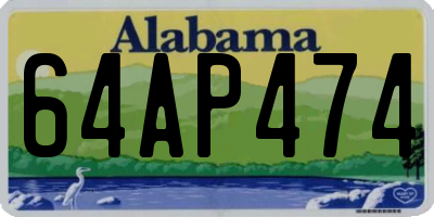 AL license plate 64AP474