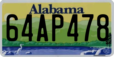AL license plate 64AP478