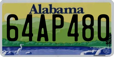 AL license plate 64AP480