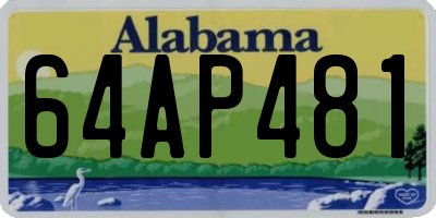 AL license plate 64AP481