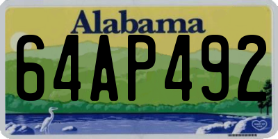 AL license plate 64AP492