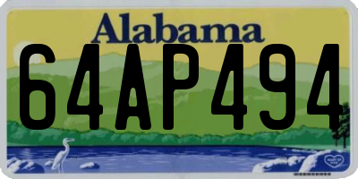 AL license plate 64AP494
