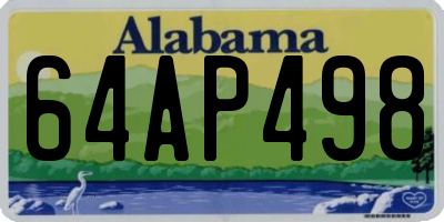 AL license plate 64AP498