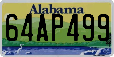 AL license plate 64AP499